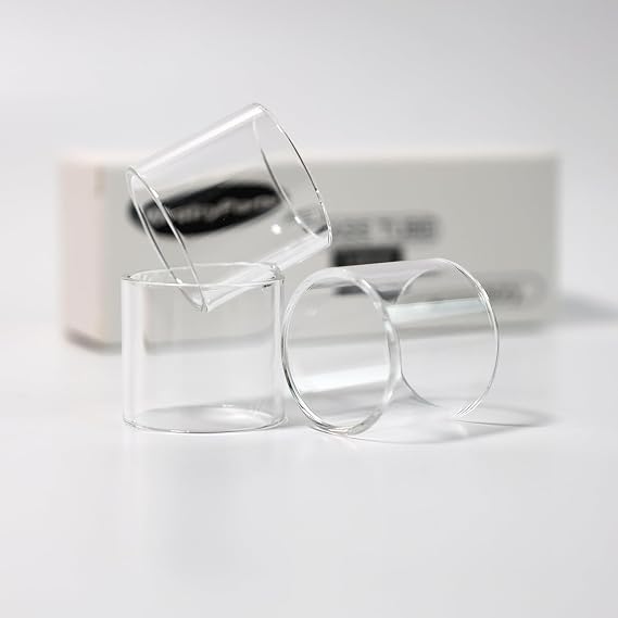 Replacement Straight Glass Tube for Vapefly Brunhilde 1o3 RTA Tank Atomizer (3Pcs Straight 7-ml)