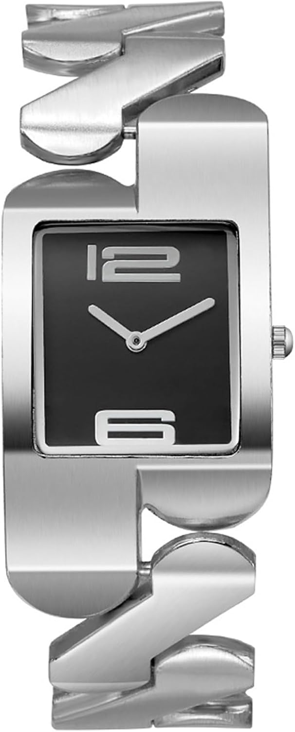 JewelryWe Pair of Watches Rectangular Partner Watches Analogue Quartz Couple Wristwatch Friendship Watch Men Women Casual Watch with Zigzag Metal Strap and Square Dial Gold/Silver