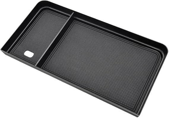 KiraKira Black Center Console Organizer for F-150 2021-2025, Front Pocket Storage Tray Insert, Plastic for Replacement Part