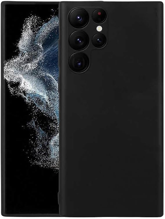 Spia uyumlu Samsung Galaxy S22 Ultra Kılıf Siyah Lansman Kapak Orijinal Esnek Dayanıklı Darbe Karşıtı Koruyucu Yeni Nesil Tasarım (Samsung Galaxy S22 Ultra, Siyah)