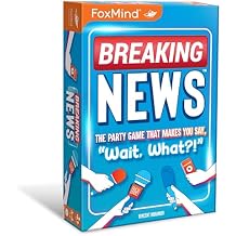 FoxMind Games: Breaking News Party Game Create Hilarious Headlines from Drawn Keywords, Fun Board Game for Family & Friends, Ages 12 to Adult, 36 Players