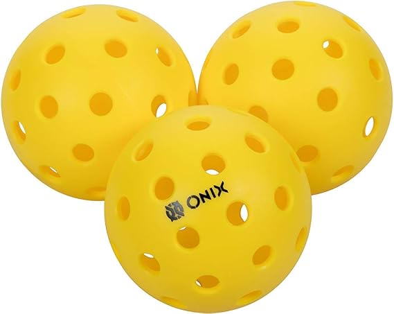 Onix Pure 2 Outdoor Pickleball Balls Exceptional Durability Strong Construction and Optimal Rebound and Flight.