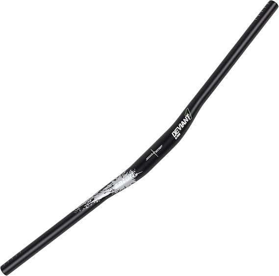 Satori DEVIANT Flat Riser Handlebar for MTB Mountain Bike Downhill & Enduro Bicycle AL7050 Aluminum Alloy 7 Degree Sweep 31.8mm Clamp - Rise 10mm - Width 720mm
