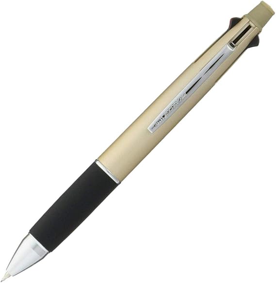 Mitsubishi Pencil Multi-Function Pen, Jetstream 4 & 1, 0.38, Champagne Gold, Easy to Write MSXE510003825