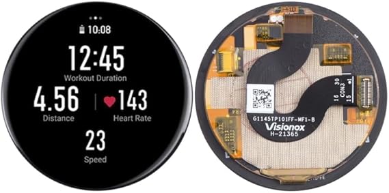 Watch Replacement Part for Amazfit GTR 3 Pro LCD Screen with Digitizer Full Assembly Accessories