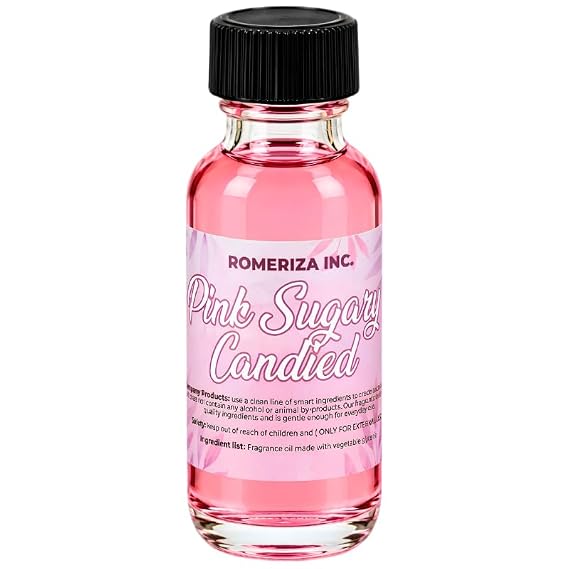 1 Fl Oz Pink Sugary Candied Clear Glass Bottle Perfume For Women
