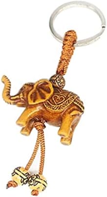 SaiDian 1 Pcs Lucky Elephant Keychains for Women Creative Resin Pendant Keychain Key Ring Chain Gift Hanging Decoration