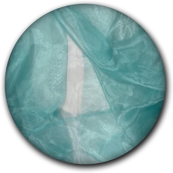 New Star Fabrics Aqua Sheer Organza Fabric - 10 Yards - Silky, Shiny Perfect for Wedding Dresses, DIY Crafts, Party Decor, and Home Decoration