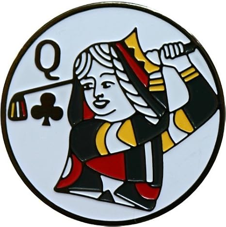 King or Queen of Clubs Golf Ball Marker and Matching Hat Clip