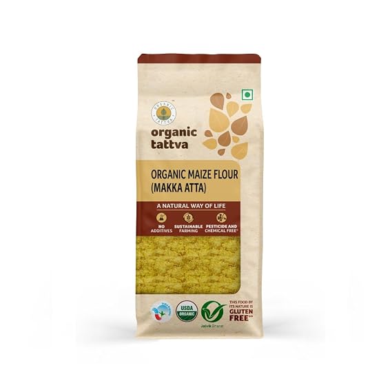 Organic Tattva Corn Flour 500g USDA Certified
