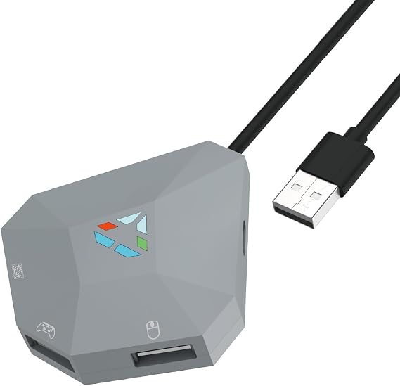 USB Keyboard & Mouse Adapter for PS4/PS3/Xbox Series X|S/Xbox One/Nintendo Switch/PC – LED Indicator Game Controller Converter