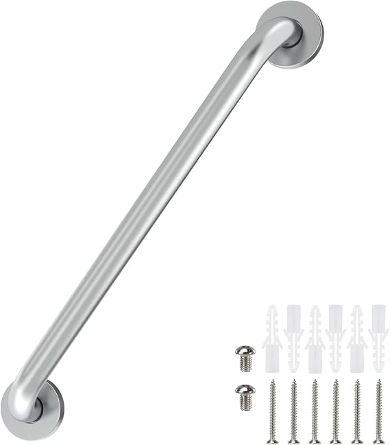 16 Inch Grab Bars for Bathtubs and Showers Brushed Nickel | Safety Shower Grab Bars for Seniors Elderly Handicapped, Handicap Grab Bars for Shower with Concealed Screws