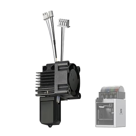 for Bambu X1 X1C Hotend Assembly Complete Kit with 0.2mm Hardened Steel Nozzle, Ceramic Heater, Thermistor, Cooling Fan for Bambu Lab X1 Carbon Print Head 3D Printer Hotend Extruder Kit