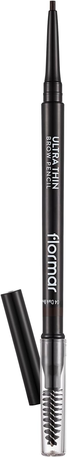 Flormar Kaş Kalemi & Fırçası - Ultra Thin Brow Pencil - 004 Dark Brown - 8690604572137