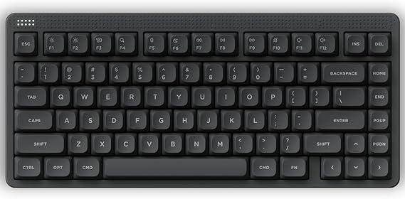 NuPhy Node75 Wireless Mechanical Keyboard, 75% Hot Swappable Custom Keyboard, 82 Keys Computer Gaming Keyboards, Supports Touch Gestures, PBT Keycaps, RGB Backlit, Bluetooth/2.4GHz/USB-C