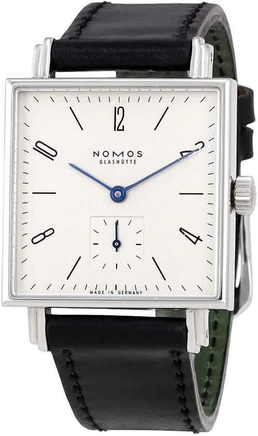 Nomos Tetra White Dial Black Leather Ladies Watch 406, white