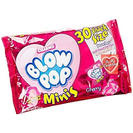 Charms Valentine Blow Pop Minis Snack Size Packs: 30-Piece Bag