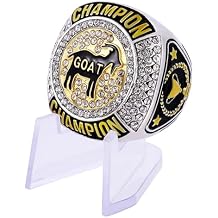 Goat Championship Ring Award Trophy Medal Greatest of All Time Gift for Tournament or League Champion Winner