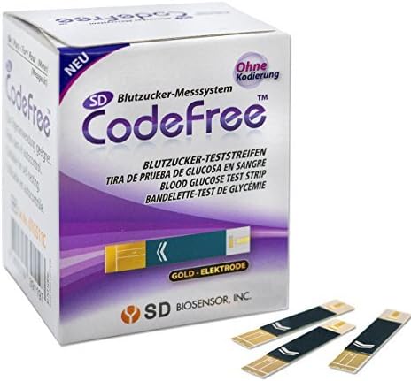 SD Codefree Blood Glucose Test Strips Pack of 100