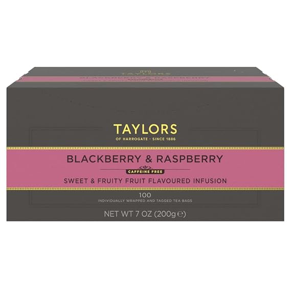 Taylors of Harrogate Blackberry & Raspberry Tea, 100ct (Pack of 1)