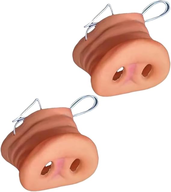 2 Pieces Pig Nose Pig Snout Cosplay Mask for Halloween Party Accessories Snout Mask Funny Snout with Elastic Band Adult Funny Gift