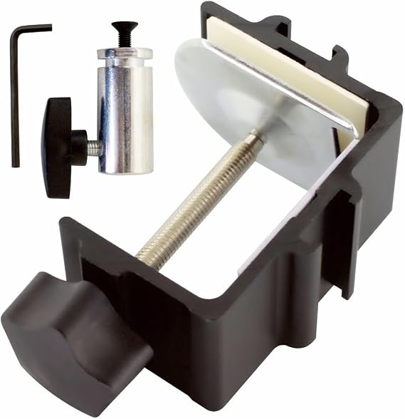 Replacement Heavy Duty C Clamp for 1/2 Base Magnifying Lamp,Desk Lamp,Swing Arm Lamp,Phone I pad Mount,Tablet Mic Holder,Table Mount Clamp for Microphone Stand Mic Boom Arm (G1 BLACK)