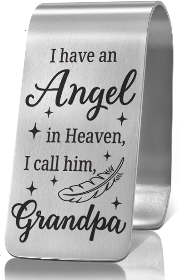 XQLZY I Have an Angel in Heaven I Call Him Grandpa Sympathy Car Visor Clip