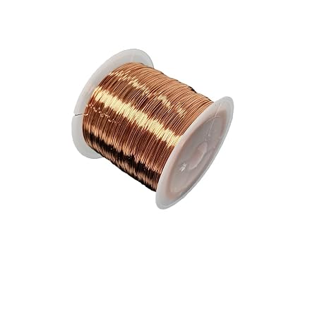 Coil Copper Wire 0.3mm Cable Copper Wire Magnet Wire Enameled Copper Winding Wire 0.22Lb/Roll DIY Project - 356F Working Temp (0.3mm/0.22lb-520ft, 1)