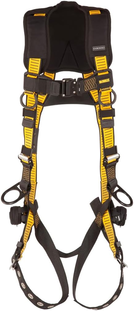 DEWALT D3000 Vest Style, 5-Point, Back and Side D-Rings, QC Chest, TB Legs