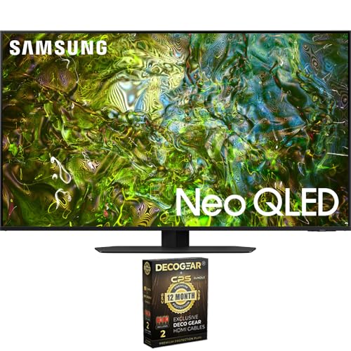 Samsung QN50QN90DA 50 Inch Neo QLED 4K Smart TV 2024 Deco Gear 2X 4K HDMI 2.0 Cable wPure Copper Conductors & CPS Exclusive 12 Month Protection Pack Bundle BEACH-CPS-261500