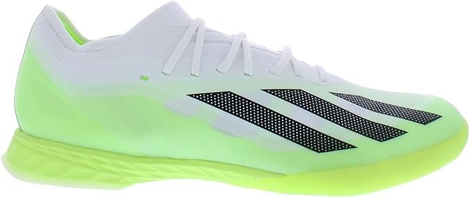 adidas X Crazyfast.1 Indoor Unisex Shoes Size 13, Color: Cloud White/Core Black/Lucid Lemon/Ghost White