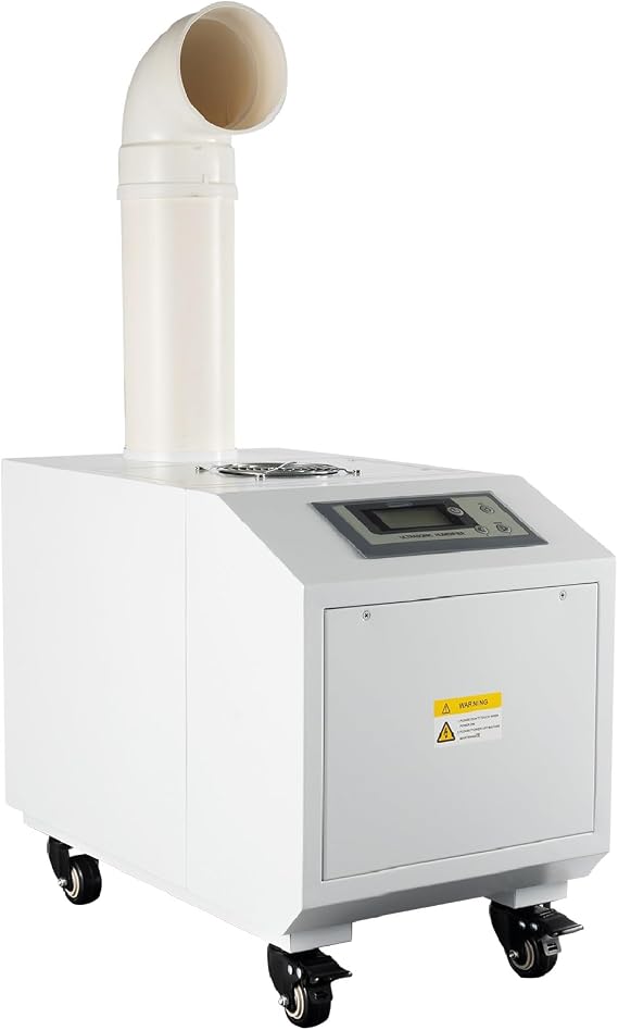 Ultrasonic Industrial Agricultural Humidifier 3kg/h, Commercial Air Humidifier Sprayer with 10L/2.64gal Tank, 160m3/h Air Flow, Mist Cooling Sprayer for Warehouse Greenhouse Garden, Time Control
