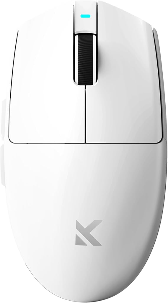 MCHOSE G3 V2 Wireless Gaming Mouse, Symmetrical, PAW3311, 12K DPI, Tri-Mode Connection, Wireless/Wired 1K Polling, 59g Weight, 800mAh Battery - White