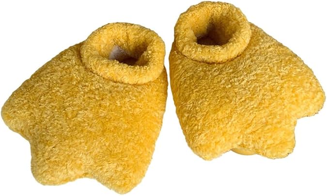 Halemet Fun Duck Feet Slippers for Women Plush Winter House Shoes Non-Slip Fuzzy Indoor Slippers Warm Webbed Toe Cozy Home Footwear