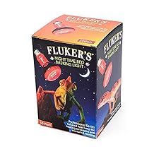 Fluker's Night Time Red Basking Spotlight, Infrared Heat Lamp for Reptiles, 50 Watt