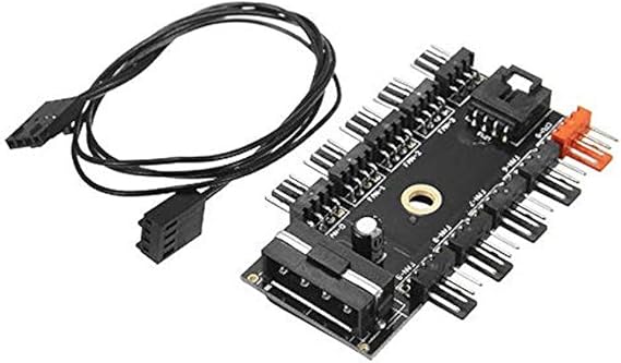 Alfais 4337 10 Port Fan Çoklayıcı Y PWM Splitter 4 pin 12v Switch Power Güç IDE Çoğaltıcı Molex Kanal Kasa