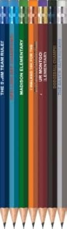 GRAPHITE Hexagon Misprint Pencils - 2 HB Lead, Multicolored Wood-Case Designs, Sharpened with Eraser - Ideal for Home, School and Office Use - Box of 144 Pcs