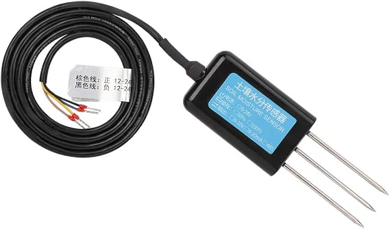 Naroote Soil Moisture Sensor, 0-10V Output Waterproof Greenhouse Soil Moisture Humidity Sensor Tester Meter Soil Test Kits Plant Accessories Indoor
