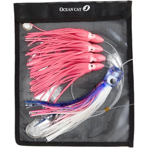 OCEAN CAT Saltwater Trolling Lures Bird Fishing Teaser for Saltwater Fishing Rigged with Hook for Wahoo Tuna Mahi Dolphin Sailfish Marlin