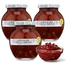 Homade Chili Sauce 3 Pack (3 12 oz Bottles) Sweet & Tangy Tomato-Based Condiment for Meatballs, Meatloaf Glaze, Cocktail Sauce, Burgers & Dipping; Classic Pantry Staple.