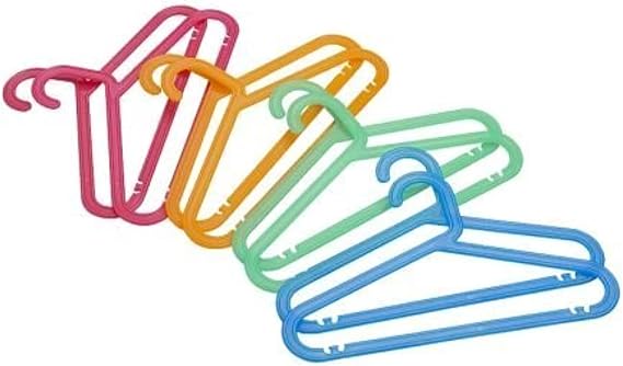 Ikea Bagis Childrens Coat-hanger Bright Colored 8-pack - Bundle of 3 Packs (24 Total Hangers)