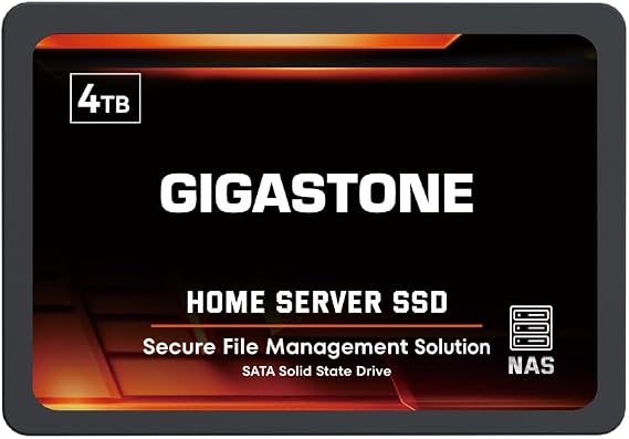 Gigastone 4TB Home Server SSD Up to 530MB/s TLC Flash with SLC Caching 24/7 Reliable for Gaming/PC/NAS SSD 2.5" SATA Internal Solid State Drives RAID Disk