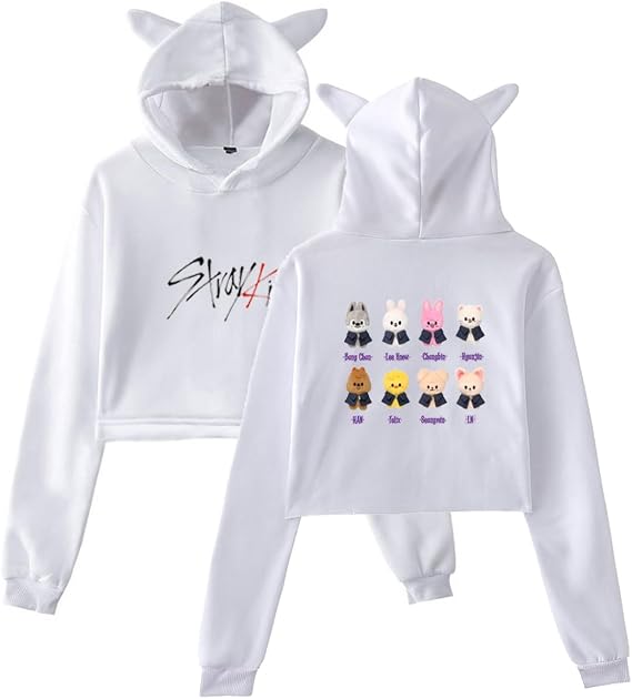 SKZOO Hoodie SKZ World Tour Sweater Bangchan Jisung Changbin LeeKnow Hyunjin Felix Crop Tops Sweater for Women