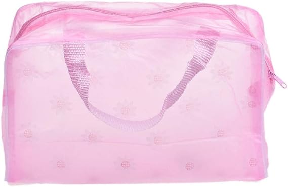 Portable Makeup Cosmetic Toiletry Travel Wash Toothbrush Pouch Organizer Bag Floral Transparent Waterproof Cosmetic Bag| 2019 Bags Women Clearance Guess Sale Black Under Leather (Blue)