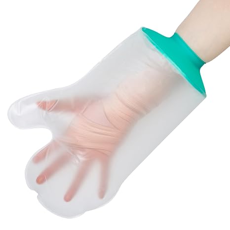 SUPERNIGHT Waterproof Hand Cast Cover for Shower Adult | After Surgery, Bath Watertight Seal, Wrist Wound Protector, Reusable Bandage Sleeve Bags, for Broken Hand, Wrist, Fingers