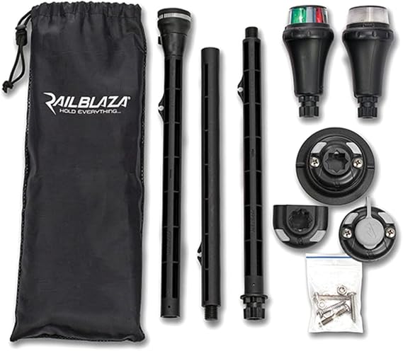 RAILBLAZA Marine Navigation Light Kit for Kayaks and Boats, Battery Powered, Meets USCG Standards