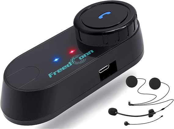 FreedConn T COM VB Motorcycle Bluetooth Headset, Helmet Intercom 2 Way 800M with Music Share, Universal Communication System Speakers, Waterproof Moto Accessories Gear for Ski, Riders, All Helmets