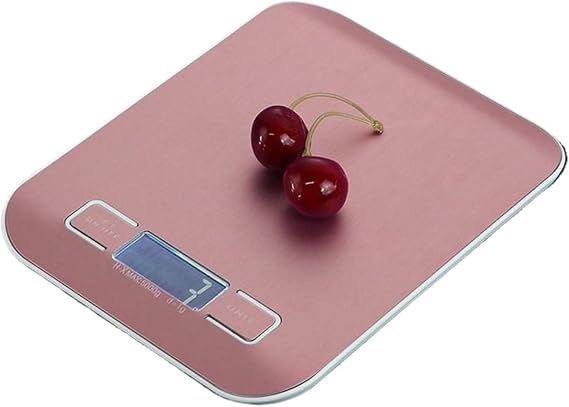 Digital Scale, Digital Kitchen Scale Food Scale 5/10kg, Steel Stainless Electronic Balance Measuring Gs Scales for Cooking Baking Food Scale(03 Rose Gold)