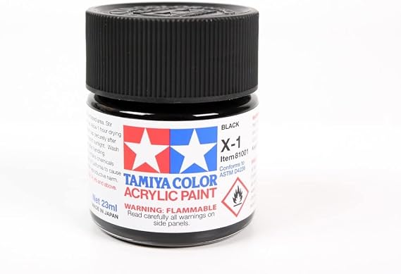 TAMIYA Acrylic X-1 Gloss Black 23ml TAM81001
