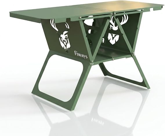 Axis Katlanır Metal Kamp Masası, 85x41 cm Bahçe Balkon Sehpası, Ağır Hizmet Vanlife Pişirme İstasyonu, Tır Brandası Kumaşından Yapılma Çanta